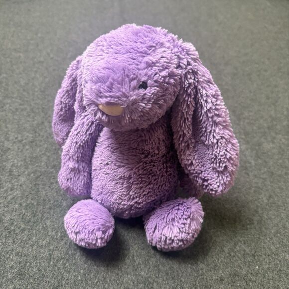 Jellycat Bashful Iris Bunny Rabbit 12” Plush Stuffed Animal Purple RARE RETIRED - Picture 1 of 8